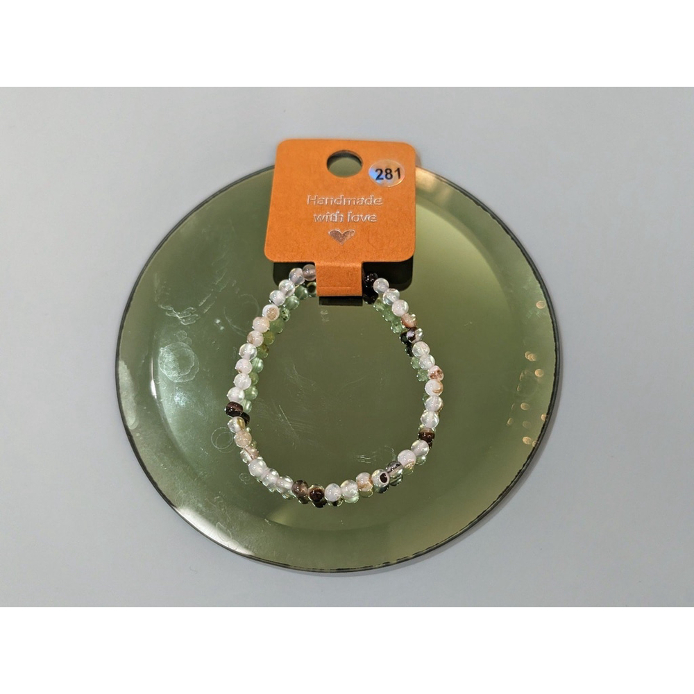 Flower Agate Bracelet 4mm